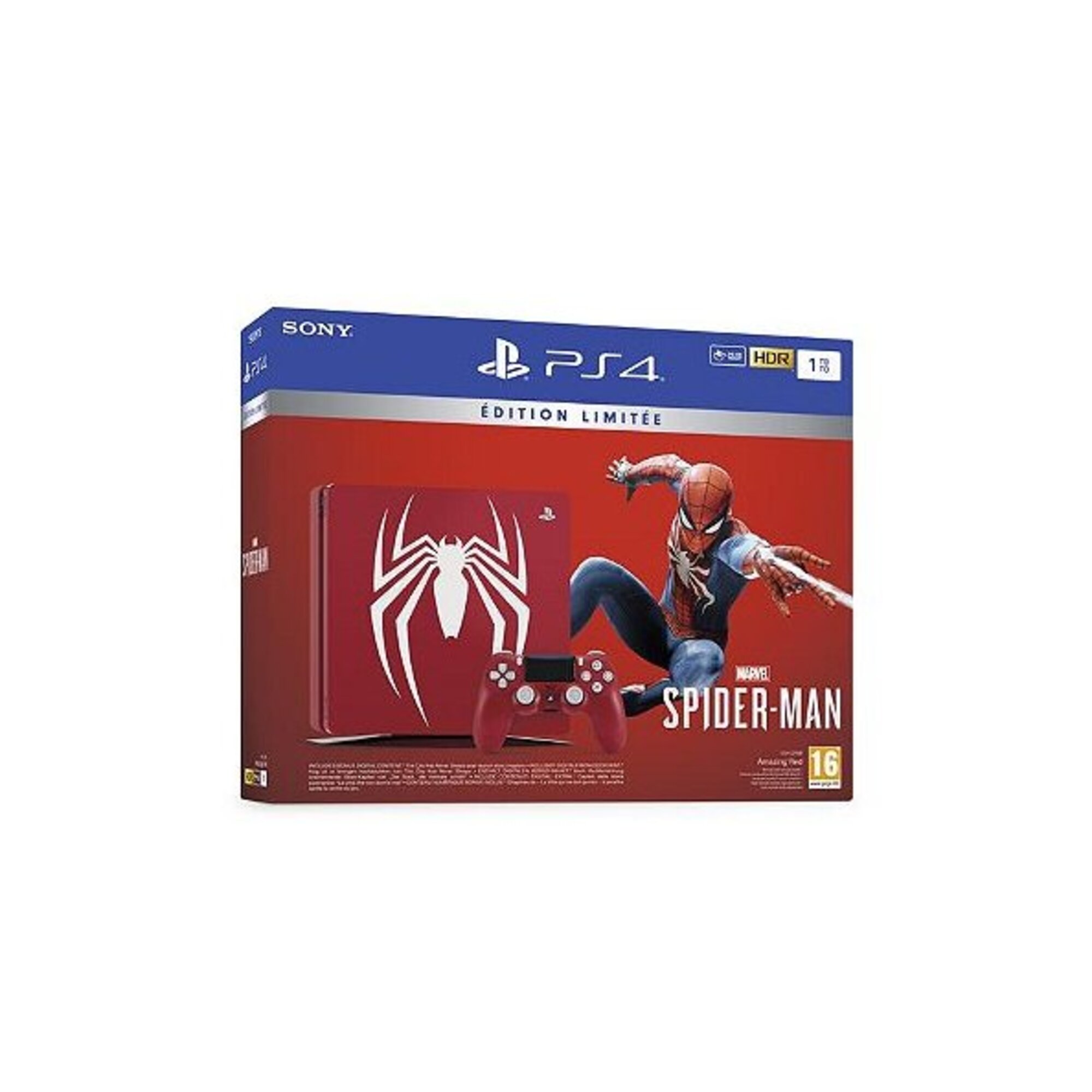 PS4 Slim 1 To F Marvel's Spider-Man Limited Edition + Marvel's Spider-Man - Standard + Edition - Bon état Bon état reconditionné disponible sur Pixmania
