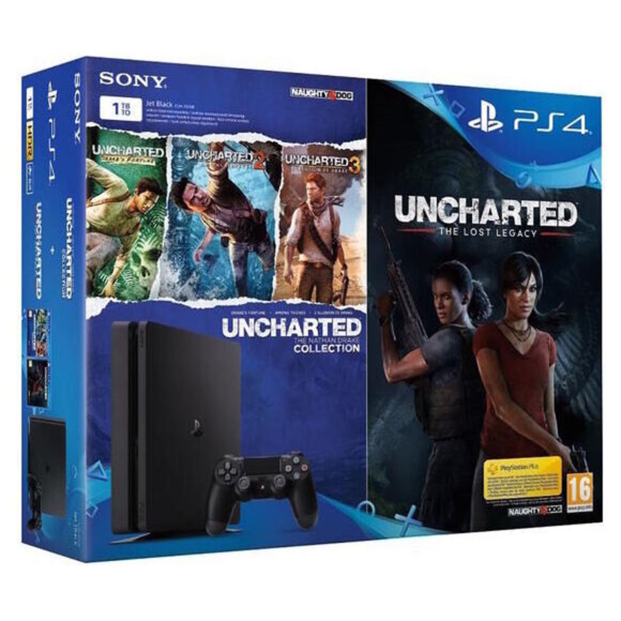 PS4 Slim 1To + Uncharted the lost legacy & Uncharted collection - Bon état Bon état Sony reconditionné disponible sur Pixmania