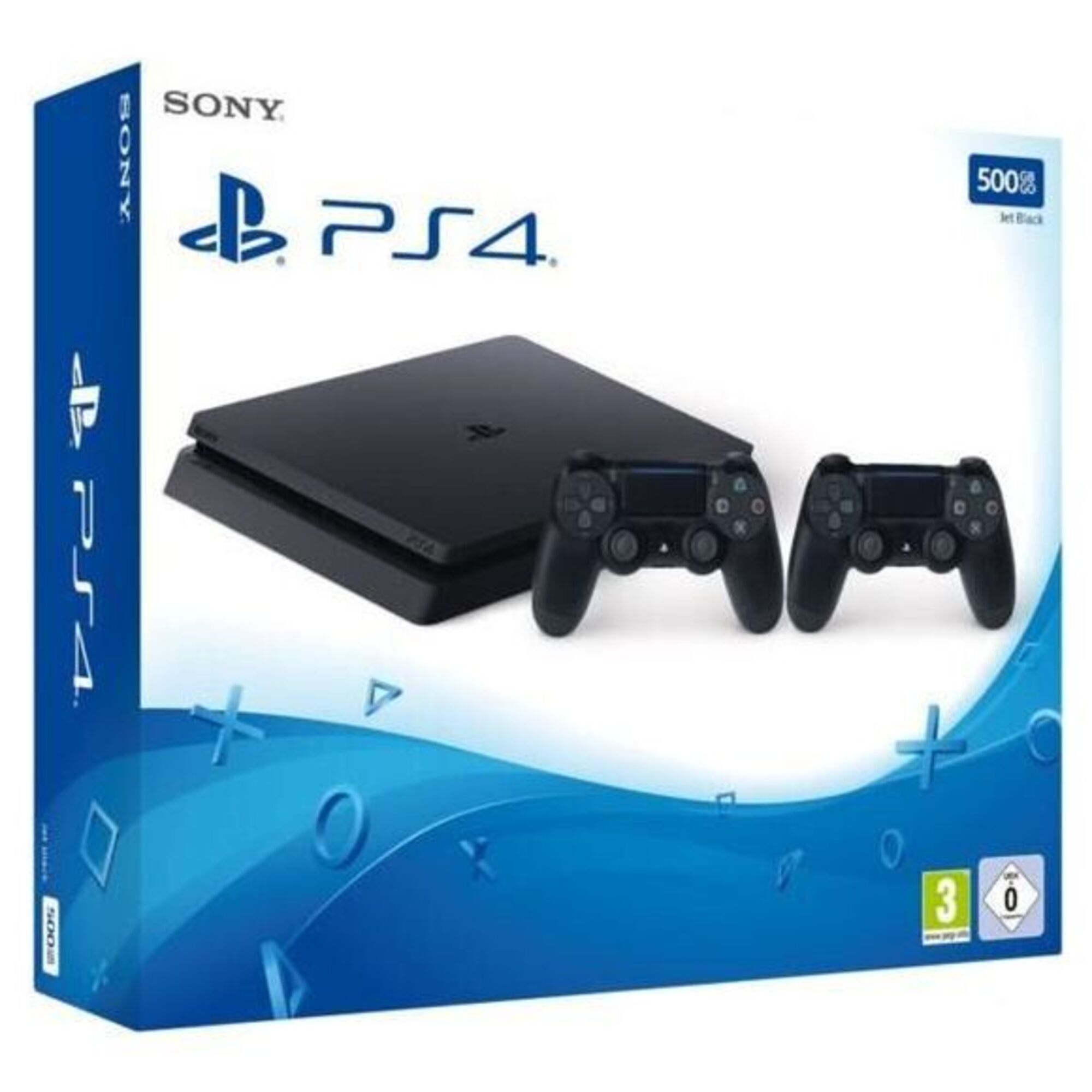 PS4 Slim 500 Go Black + Manette 2ème DualShock PS4 - noir - Excellent état Parfait état reconditionné disponible sur Pixmania