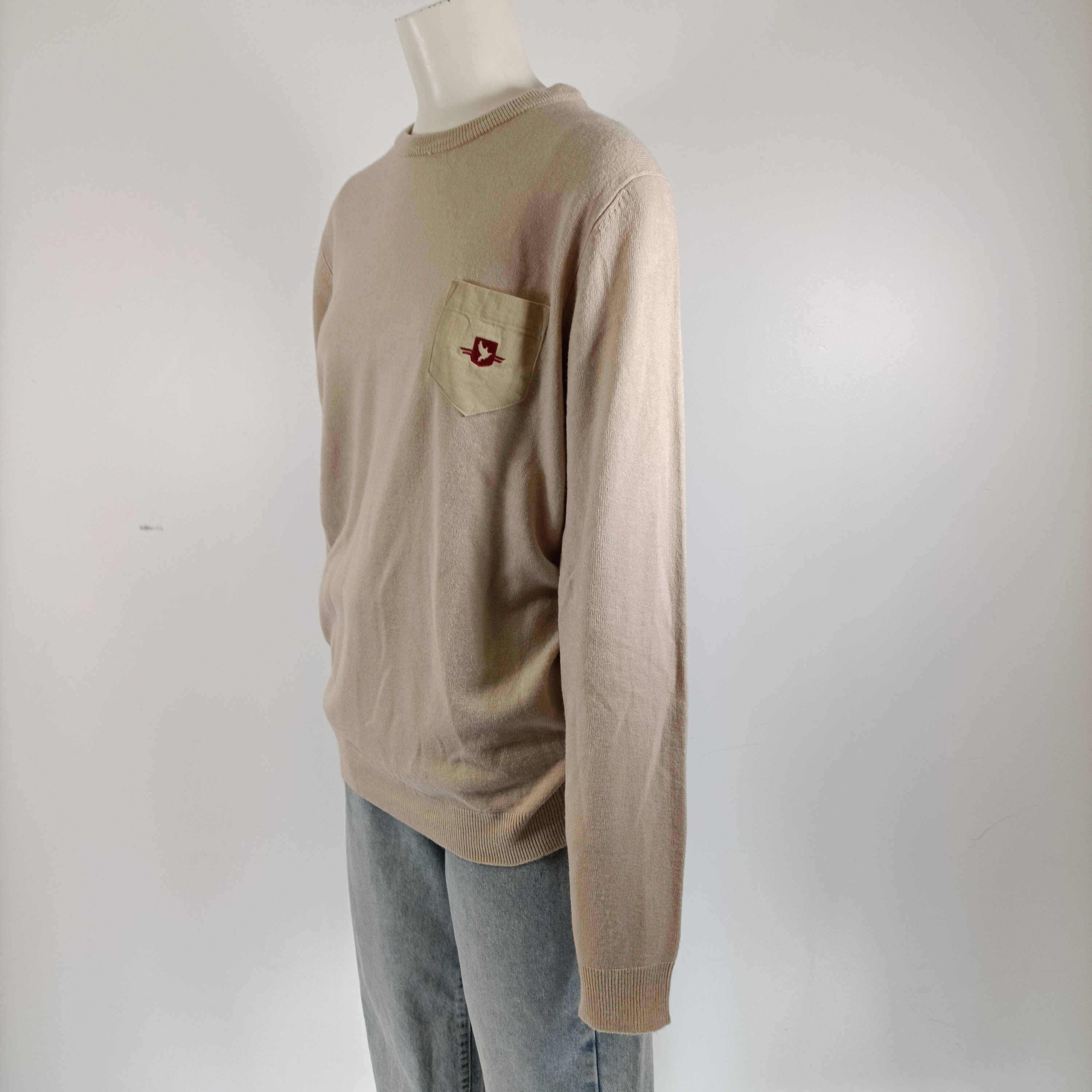 Voir photo 3 de Pull beige col rond cachemire Just Emporio brodé poitrine taille s coupe unisexe A2103 Pull beige col rond cachemire Just Emporio brodé poitrine taille s coupe unisexe A2103 Parfait état reconditionné photo 3