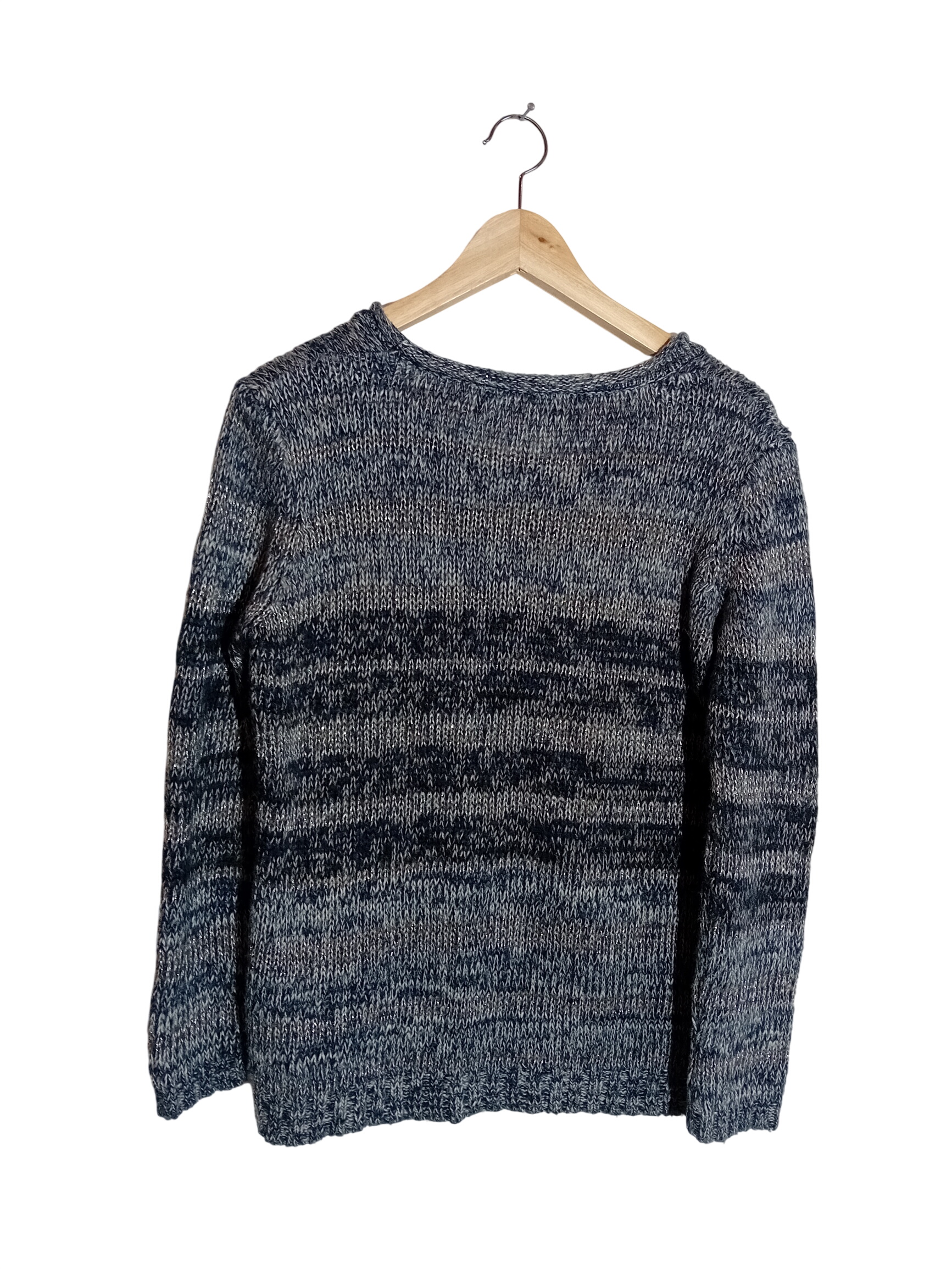 Voir photo 2 de Pull Chiné Manches Longues Bleu Et Gris Tricoté Confortable M (T4185) Pull Chiné Manches Longues Bleu Et Gris Tricoté Confortable M (T4185) Très bon état reconditionné photo 2