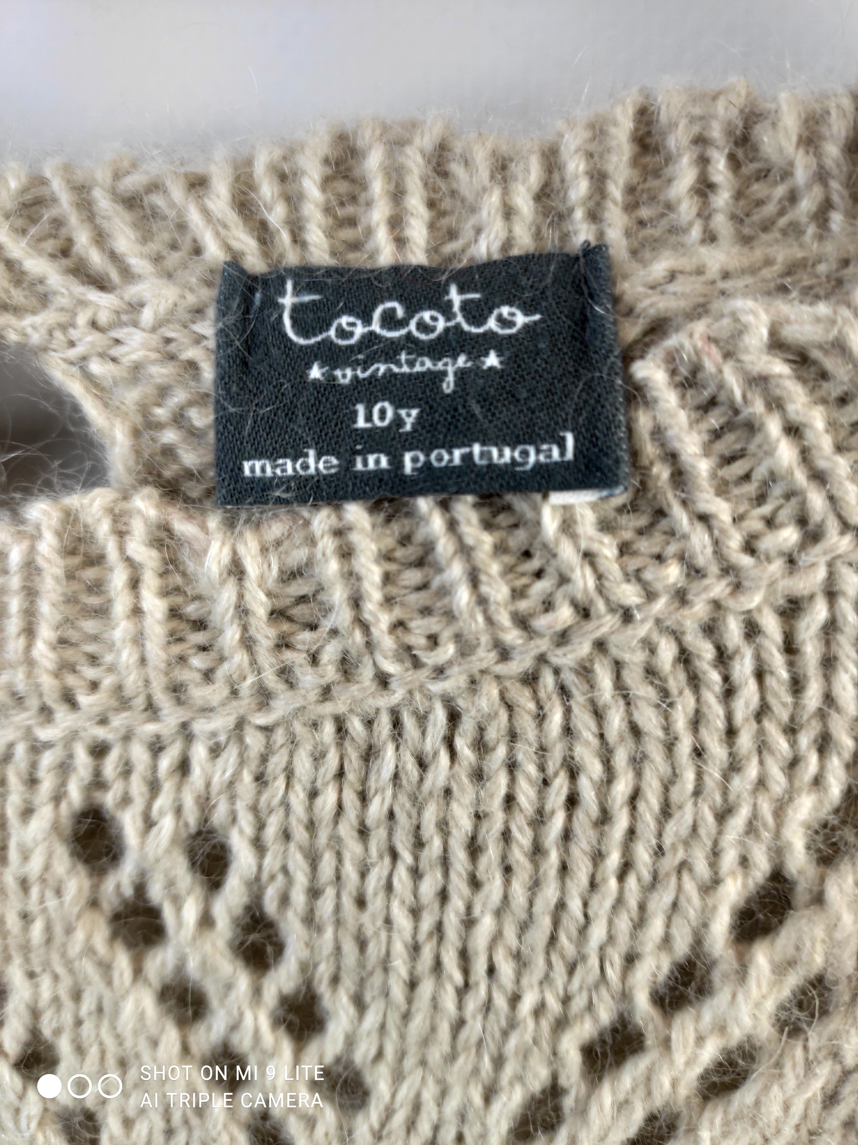 Voir photo 4 de Pull en maille ajourée losanges écru mohair et laine TOCOTO VINTAGE - 10 ans Pull en maille ajourée losanges écru mohair et laine TOCOTO VINTAGE - 10 ans Très bon état reconditionné photo 4