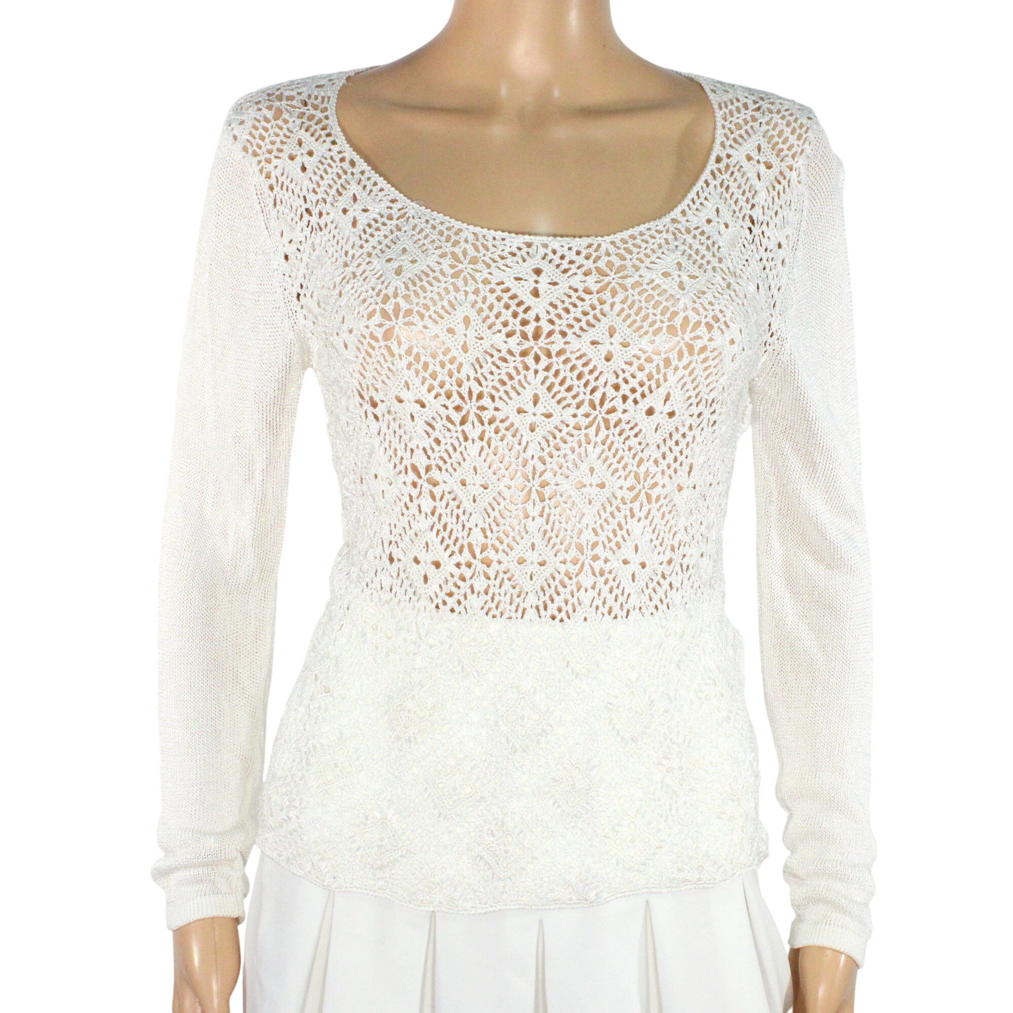 Acheter Pull Femme En Maille Crochet Blanc SINGH MADAN Taille 42 /44 Très bon état - 11,50 € Pull Femme En Maille Crochet Blanc SINGH MADAN Taille 42 /44 Très bon état reconditionné disponible sur Label Emmaüs
