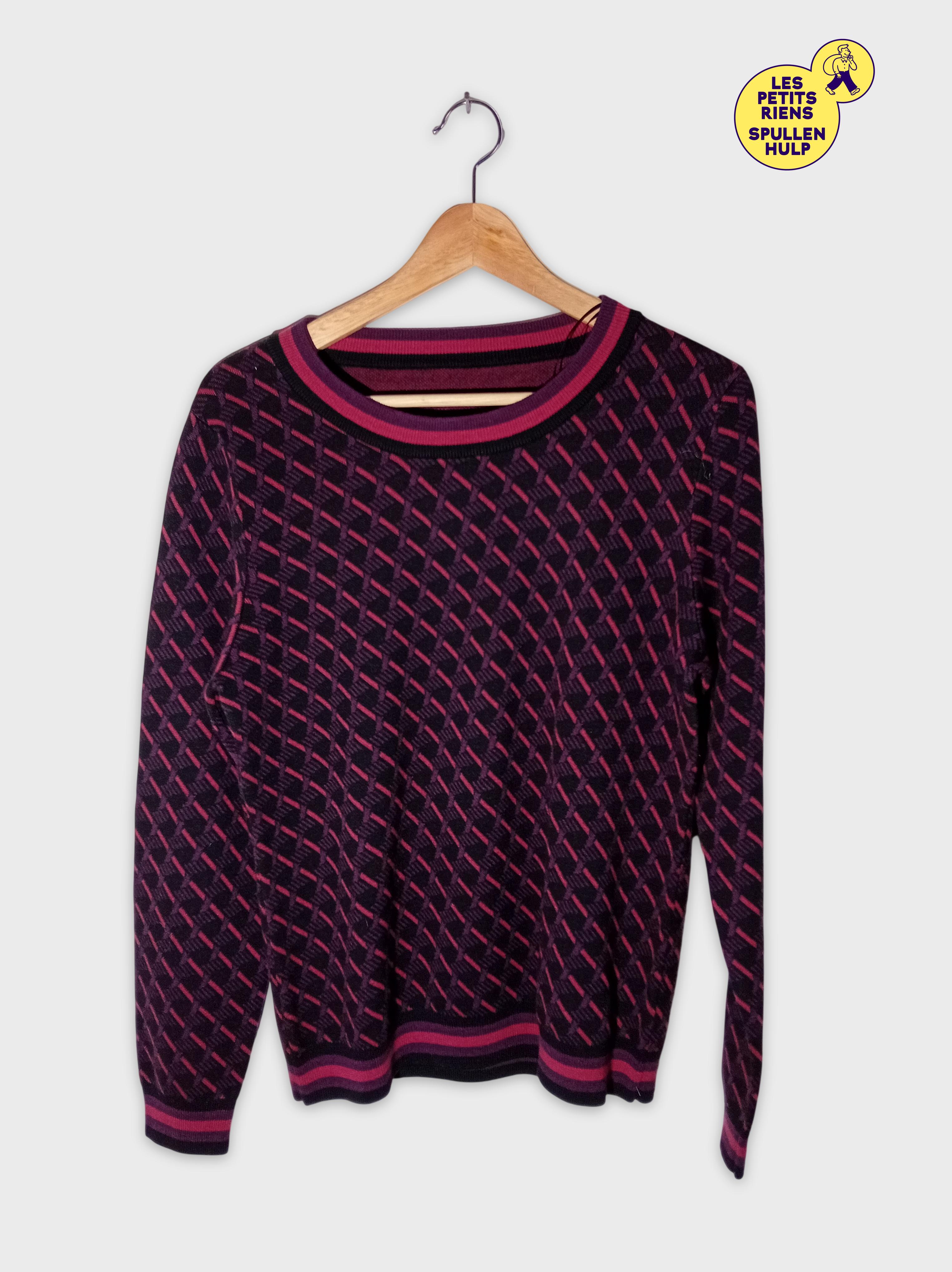 Pull Motifs Géométriques Bordeaux Et Noir M (T3698) Très bon état - 10,00 € Pull Motifs Géométriques Bordeaux Et Noir M (T3698) Très bon état reconditionné disponible sur Label Emmaüs