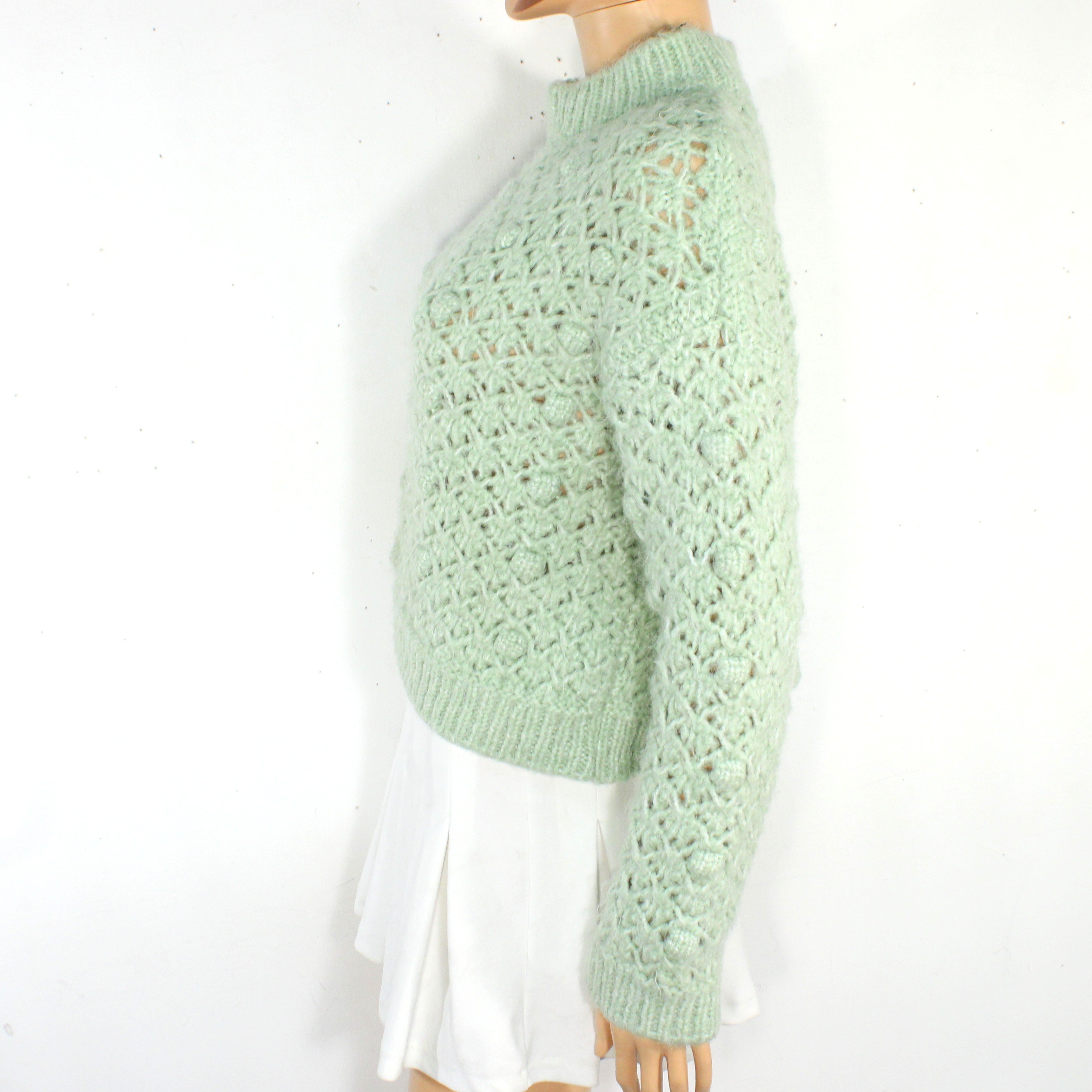 Voir photo 3 de Pull Tricot Femme Vert Pastel MANGO Taille S Pull Tricot Femme Vert Pastel MANGO Taille S Bon état reconditionné photo 3