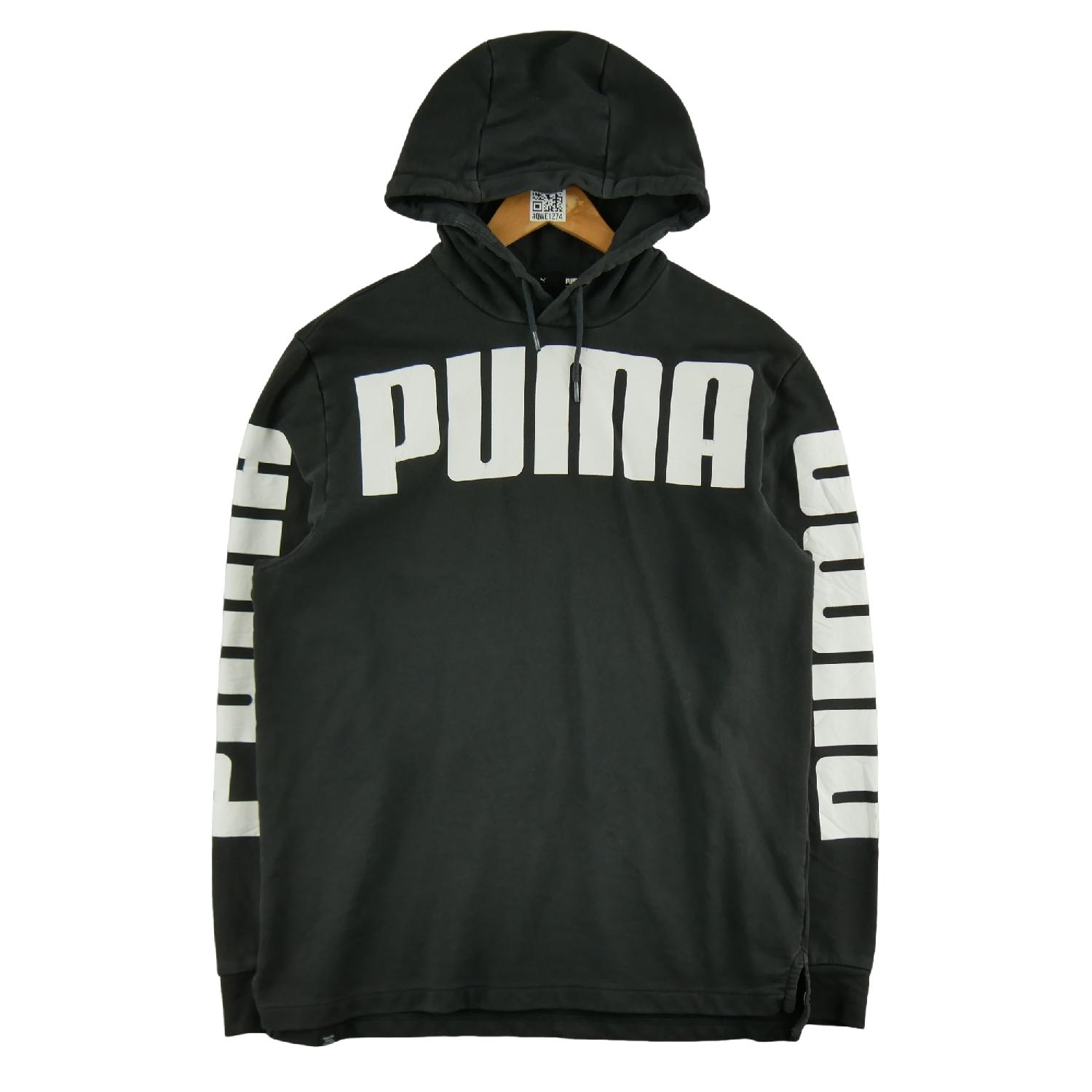 Puma Sweat à capuche Homme Taille M Noir #QWE1223 Très bon état Puma reconditionné disponible sur Sporteed