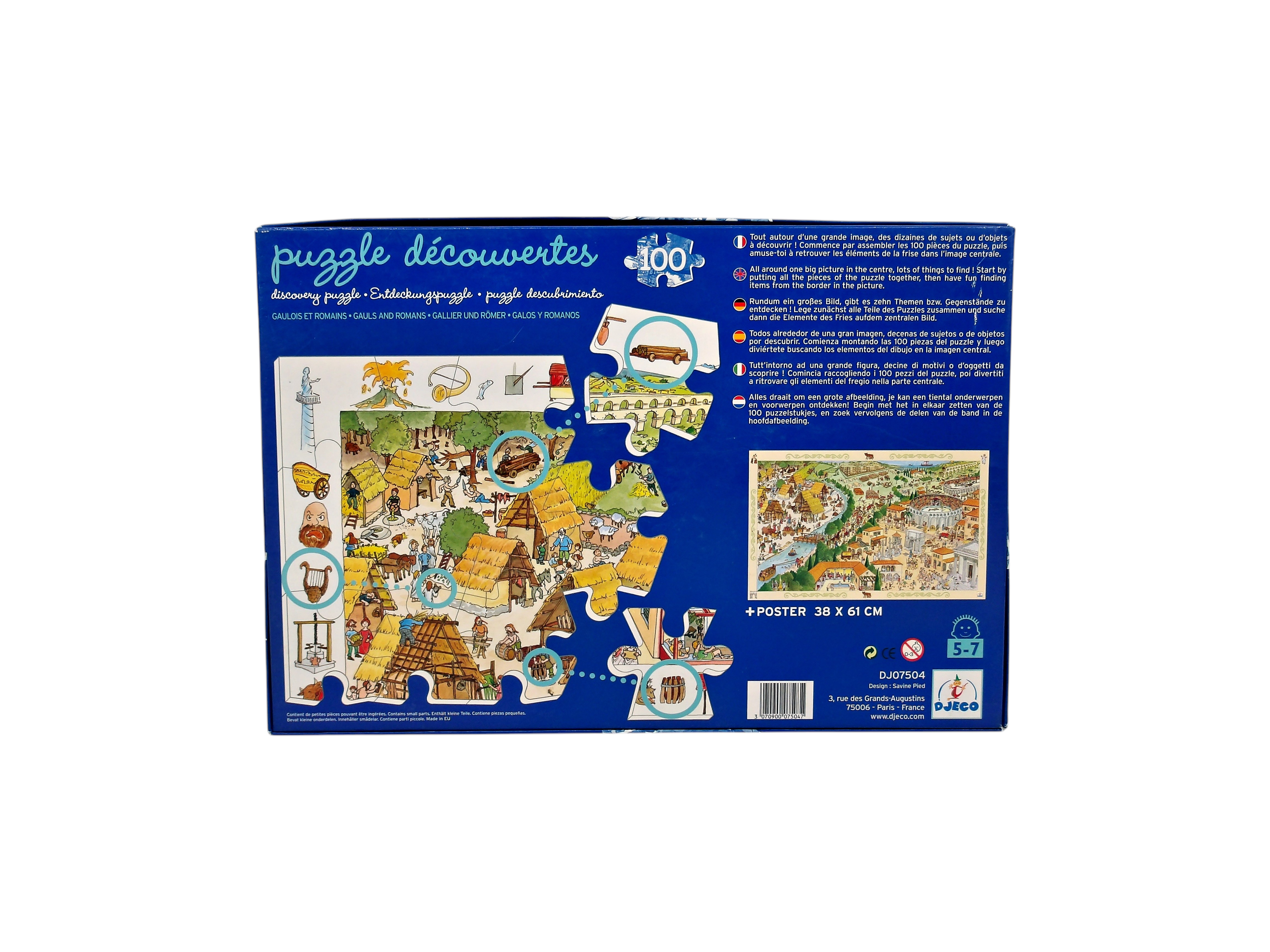 Voir photo 2 de Puzzle - 100 pièces - Gaulois et romains Puzzle - 100 pièces - Gaulois et romains Parfait état reconditionné photo 2
