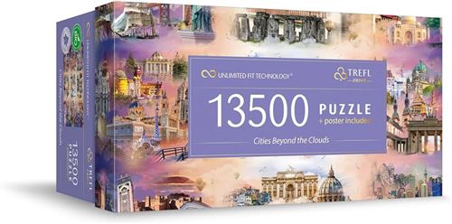 Puzzle 13500 pièces Trefl Villes au-delà des nuages État correct Trefl reconditionné disponible sur Fnac