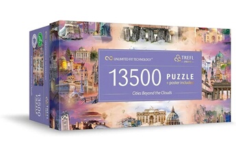 Puzzle 13500 pièces Villes au-delà des nuages Bon état Trefl reconditionné disponible sur Darty