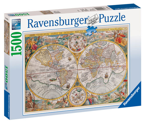 Puzzle 1500 pièces Ravensburger Mappemonde 1594 État correct reconditionné disponible sur Fnac