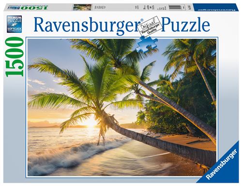 Puzzle 1500 pièces Ravensburger Plage secrète État correct Ravensburger reconditionné disponible sur Fnac