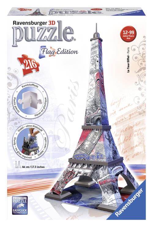 Puzzle 3D 216 Pièces Tour Eiffel Flag Ravensburger État correct reconditionné disponible sur Fnac