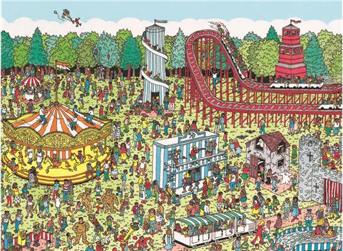 Puzzle 500 pièces Nathan Charlie à la fête foraine Où est Charlie ? État correct reconditionné disponible sur Fnac