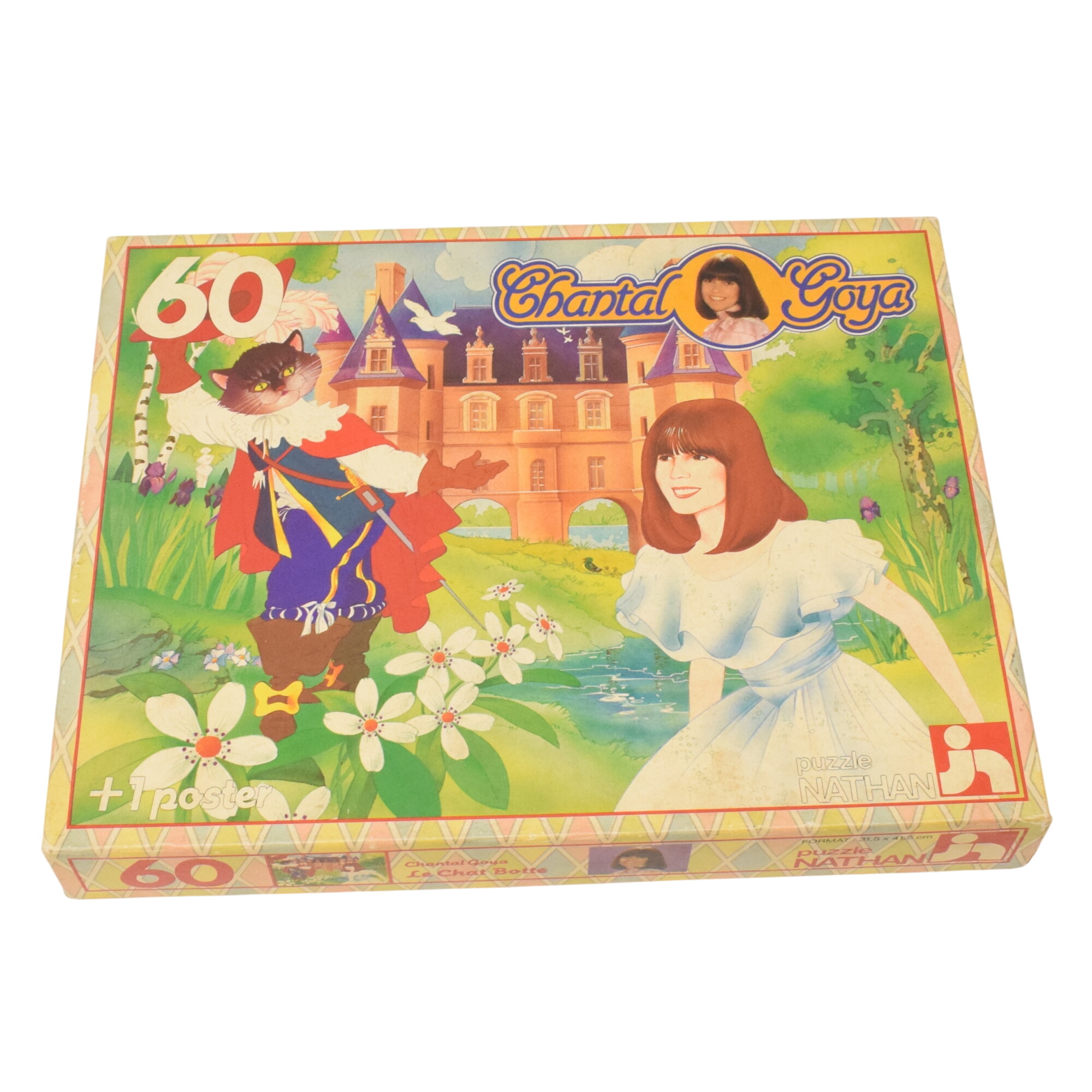 Puzzle 60 pièces Chantal Goya le chat botté jeux Nathan 1983 État correct - 10,00 € Puzzle 60 pièces Chantal Goya le chat botté jeux Nathan 1983 État correct reconditionné disponible sur Label Emmaüs