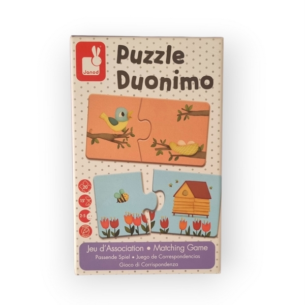 Puzzle Duonimo (jeu d'association) Janod reconditionné disponible sur Revaltoys