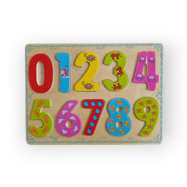 Puzzle en bois chiffres reconditionné disponible sur Revaltoys