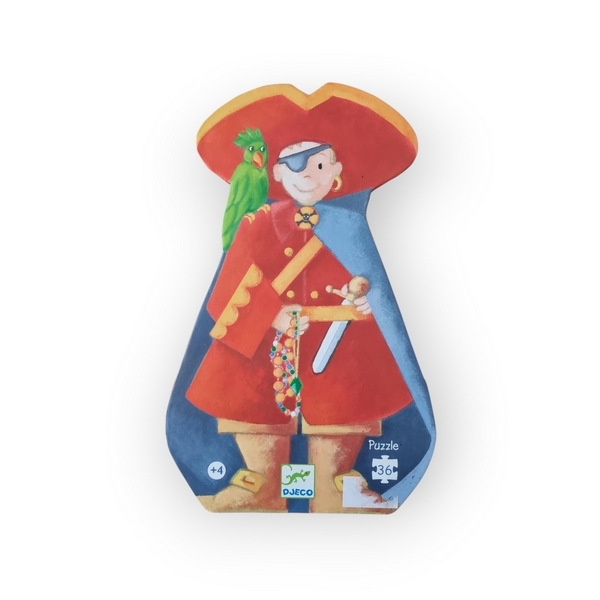 Puzzle silhouette Le pirate et son trésor (36 pièces) Djeco reconditionné disponible sur Revaltoys