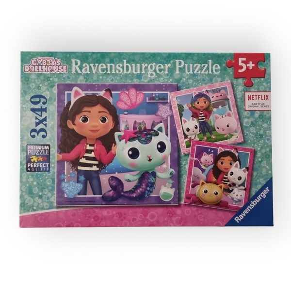 Puzzles Gabby Dollhouse (3x49 pièces) Ravensburger reconditionné disponible sur Revaltoys