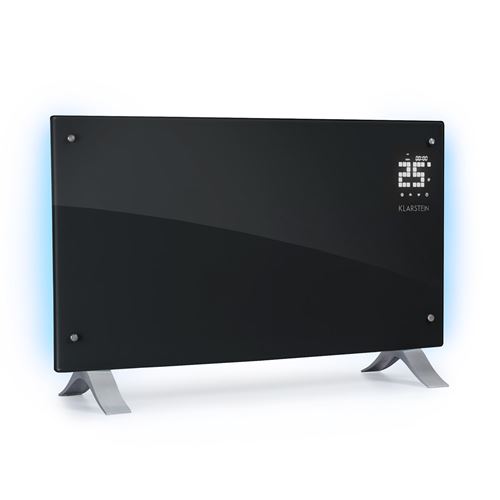 Radiateur à convection - Klarstein Bornholm Curved Ambient - Convecteur - 2000W - Télécommande - Noir État correct Klarstein reconditionné disponible sur Fnac