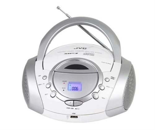 Radio CD stéréo JVC RD-F321W Argent État correct JVC reconditionné disponible sur Fnac