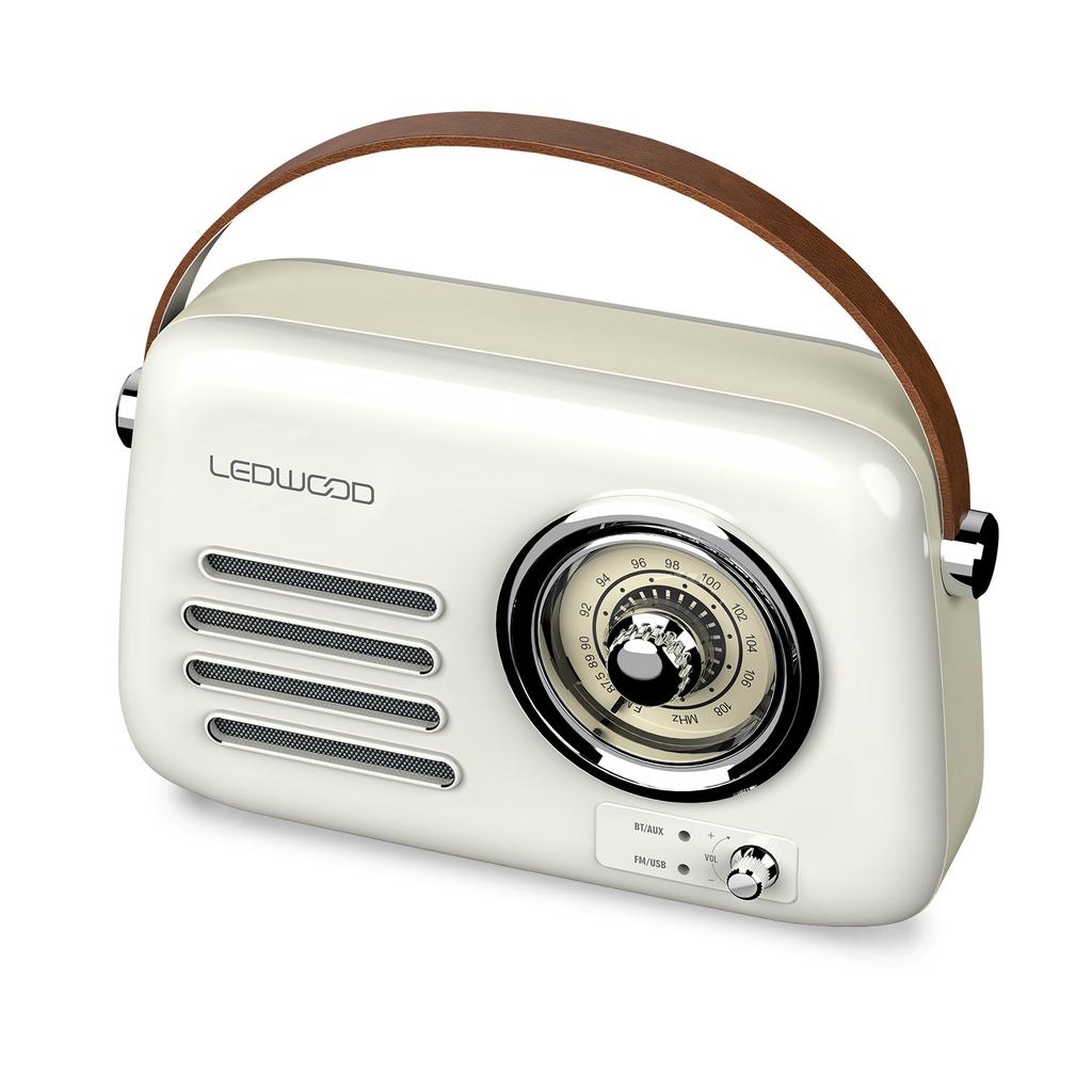 Voir photo 2 de Radio Radio Rétro portable Ledwood ALMA, FM, Bluetooth 5.3 Entrée USB, Puissance 3W - Batterie 3,7V-1500mAh - Retro Vintage - Blanc | Dero Radio Radio Rétro portable Ledwood ALMA, FM, Bluetooth 5.3 Entrée USB, Puissance 3W - Batterie 3,7V-1500mAh - Retro Vintage - Blanc Reconditionné N/A reconditionné photo 2 | Dero