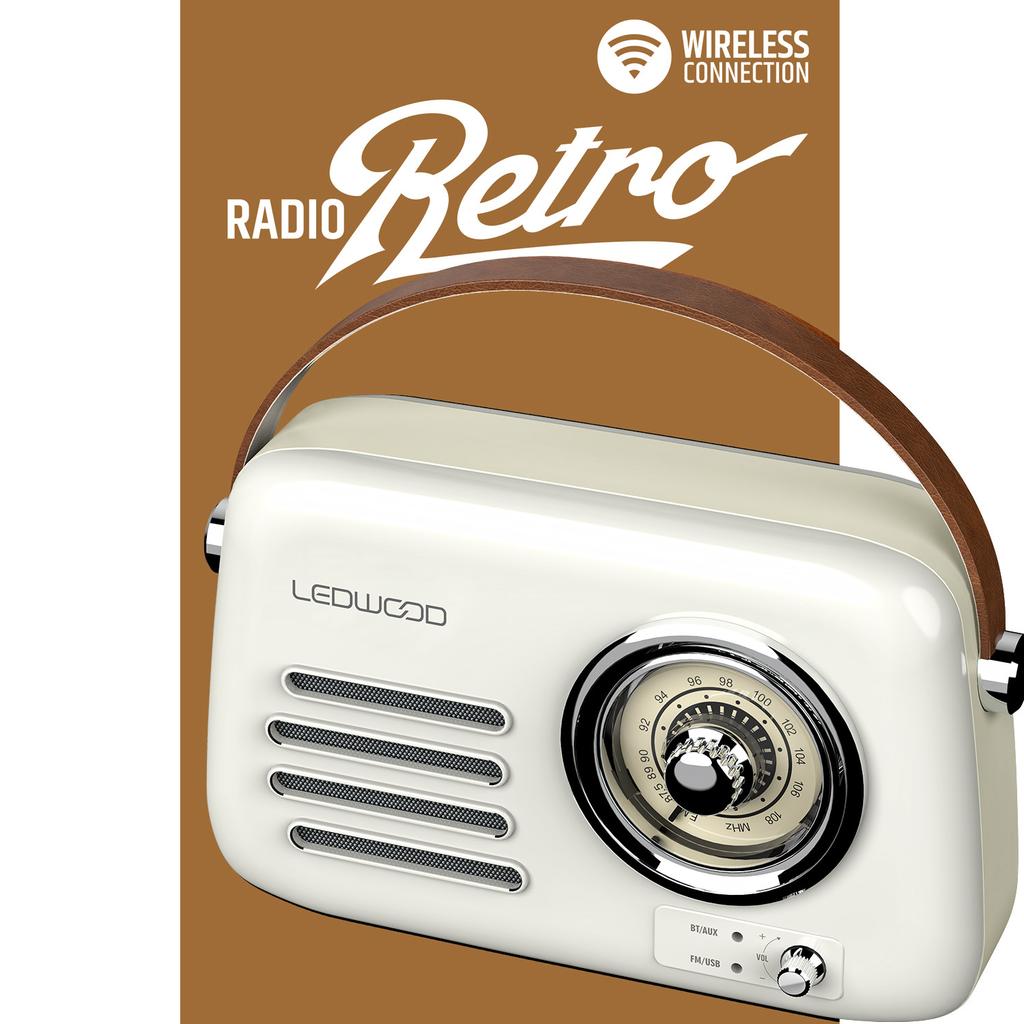 Voir photo 4 de Radio Radio Rétro portable Ledwood ALMA, FM, Bluetooth 5.3 Entrée USB, Puissance 3W - Batterie 3,7V-1500mAh - Retro Vintage - Blanc | Dero Radio Radio Rétro portable Ledwood ALMA, FM, Bluetooth 5.3 Entrée USB, Puissance 3W - Batterie 3,7V-1500mAh - Retro Vintage - Blanc Reconditionné N/A reconditionné photo 4 | Dero