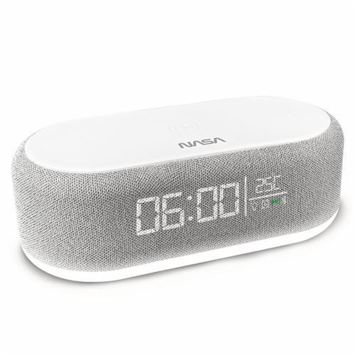 Radio Reveil NASA SPC400 Enceinte Bluetooth Haut-Parleur 5W x2 Charge Sans Fil 15W - Gris État correct reconditionné disponible sur Fnac