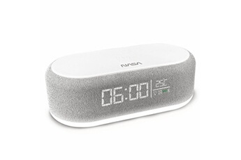 Radio Reveil NASA SPC400 Enceinte Bluetooth Haut-Parleur 5W x2 Charge Sans Fil 15W - Gris Bon état reconditionné disponible sur Darty
