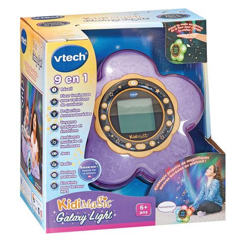 Radio-réveil Vtech Kidimagic Galaxy Light Violet État correct VTech reconditionné disponible sur Fnac