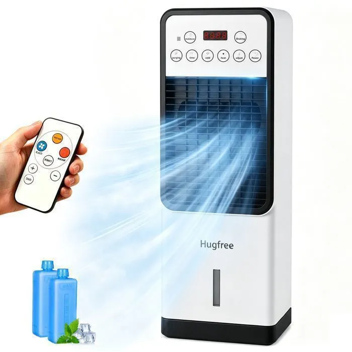 Rafraîchisseur d’air - Hugfree - 3 en 1 1800w vent froid/chauffage/purifier Ventilateur à eau lair avec télécommande chauffage refurbished - 189,00 € Rafraîchisseur d’air - Hugfree - 3 en 1 1800w vent froid/chauffage/purifier Ventilateur à eau lair avec télécommande chauffage refurbished reconditionné disponible sur Cdiscount Seconde Vie