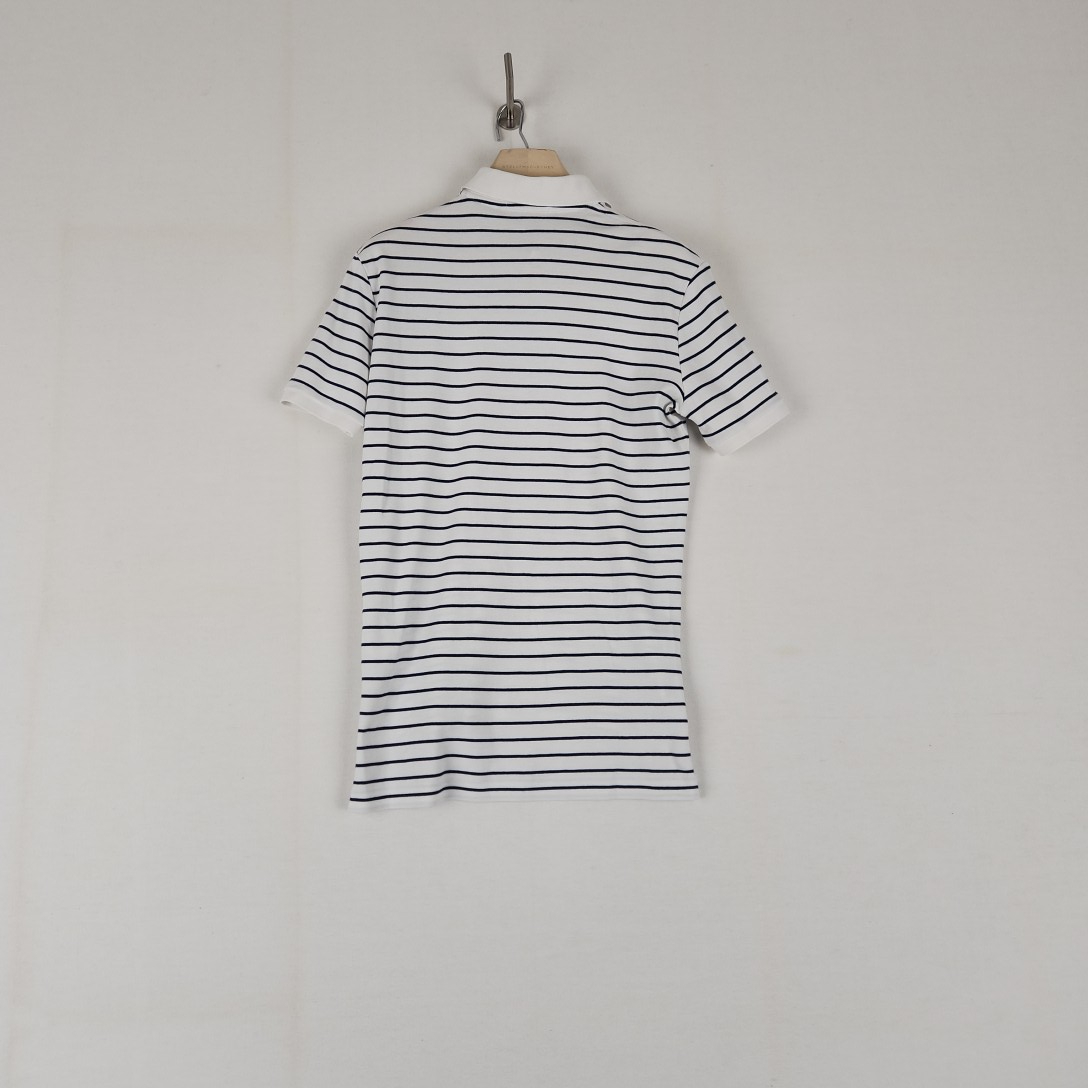 Voir photo 3 de Ralph Lauren – polo blanc à rayures en coton - Taille XS mesures Carrure Poitrine= 42 cm Longueur=70 cm Ralph Lauren – polo blanc à rayures en coton - Taille XS mesures Carrure Poitrine= 42 cm Longueur=70 cm Très bon état reconditionné photo 3