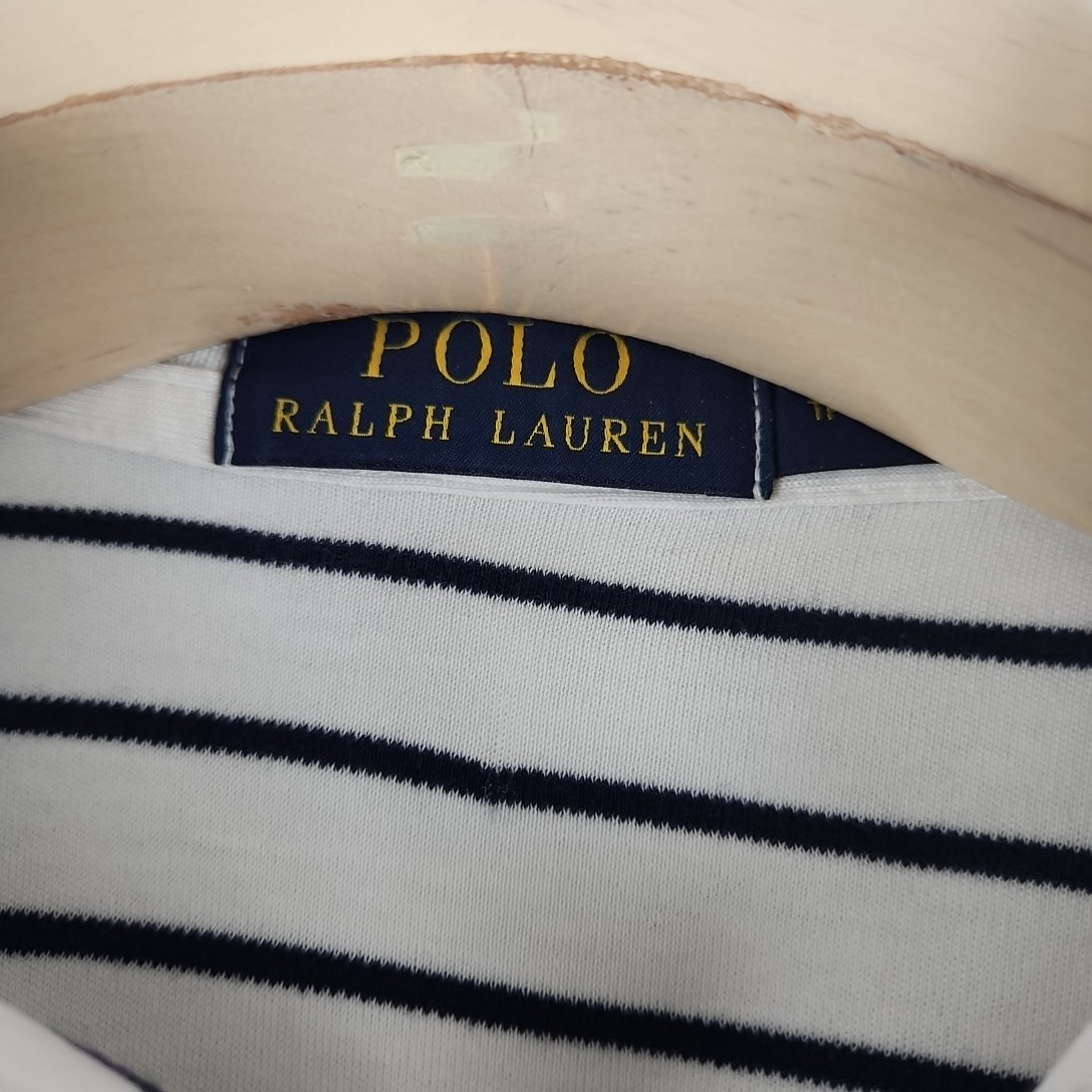 Voir photo 4 de Ralph Lauren – polo blanc à rayures en coton - Taille XS mesures Carrure Poitrine= 42 cm Longueur=70 cm Ralph Lauren – polo blanc à rayures en coton - Taille XS mesures Carrure Poitrine= 42 cm Longueur=70 cm Très bon état reconditionné photo 4