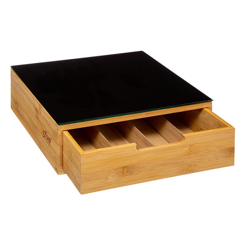 Acheter Rangement Dosettes Tiroir Bambou/noir Bon état - 12,98 € Rangement Dosettes Tiroir Bambou/noir Bon état reconditionné disponible sur Electro Depot