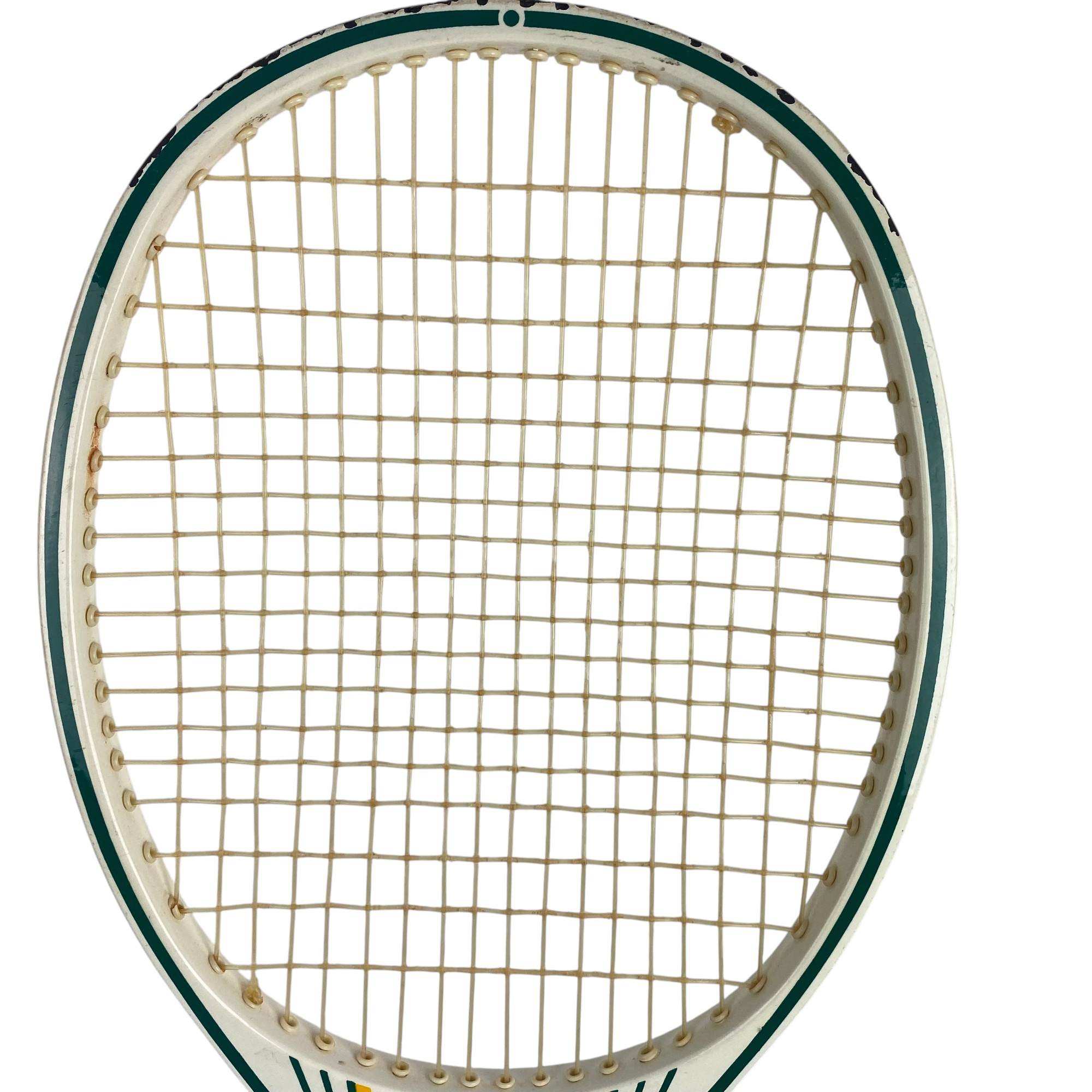 Voir photo 4 de Raquette de tennis Vintage Lacoste, modèle "Top Fiber" datant des années 1980 Raquette de tennis Vintage Lacoste, modèle "Top Fiber" datant des années 1980 Bon état reconditionné photo 4
