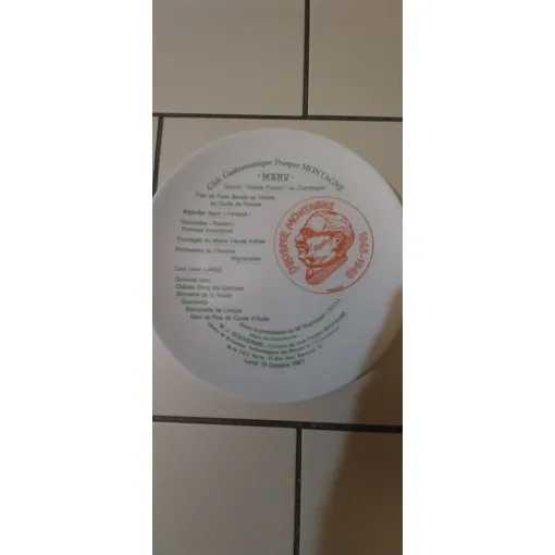 Rare Assiette Limoges Club Gastronomique Prosper Montagne 19 Octobre 1987 occasion reconditionné disponible sur Rakuten