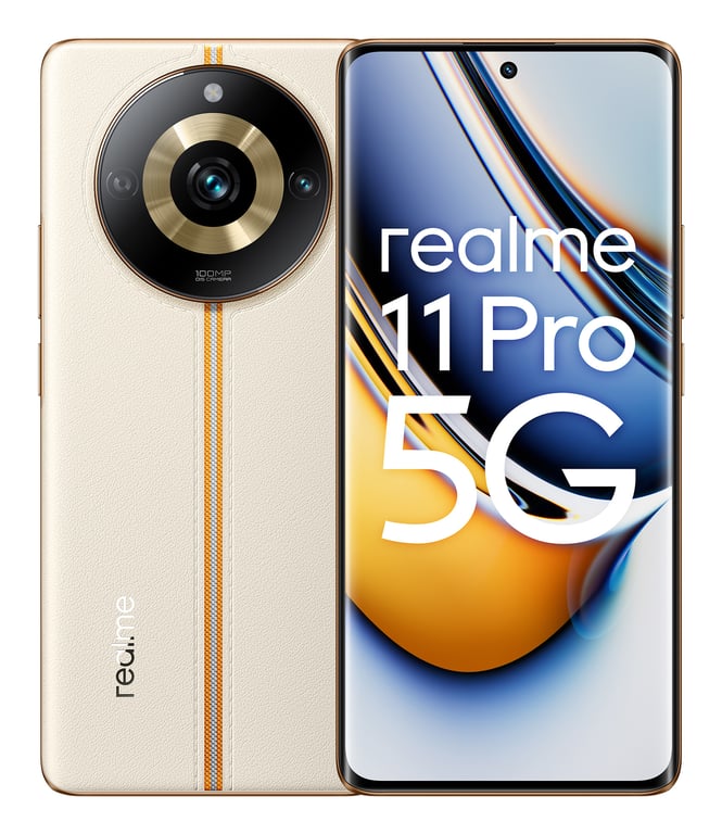 realme 11 Pro (5G) 256 Go, Beige, Débloqué - Excellent état Parfait état Realme reconditionné disponible sur Pixmania