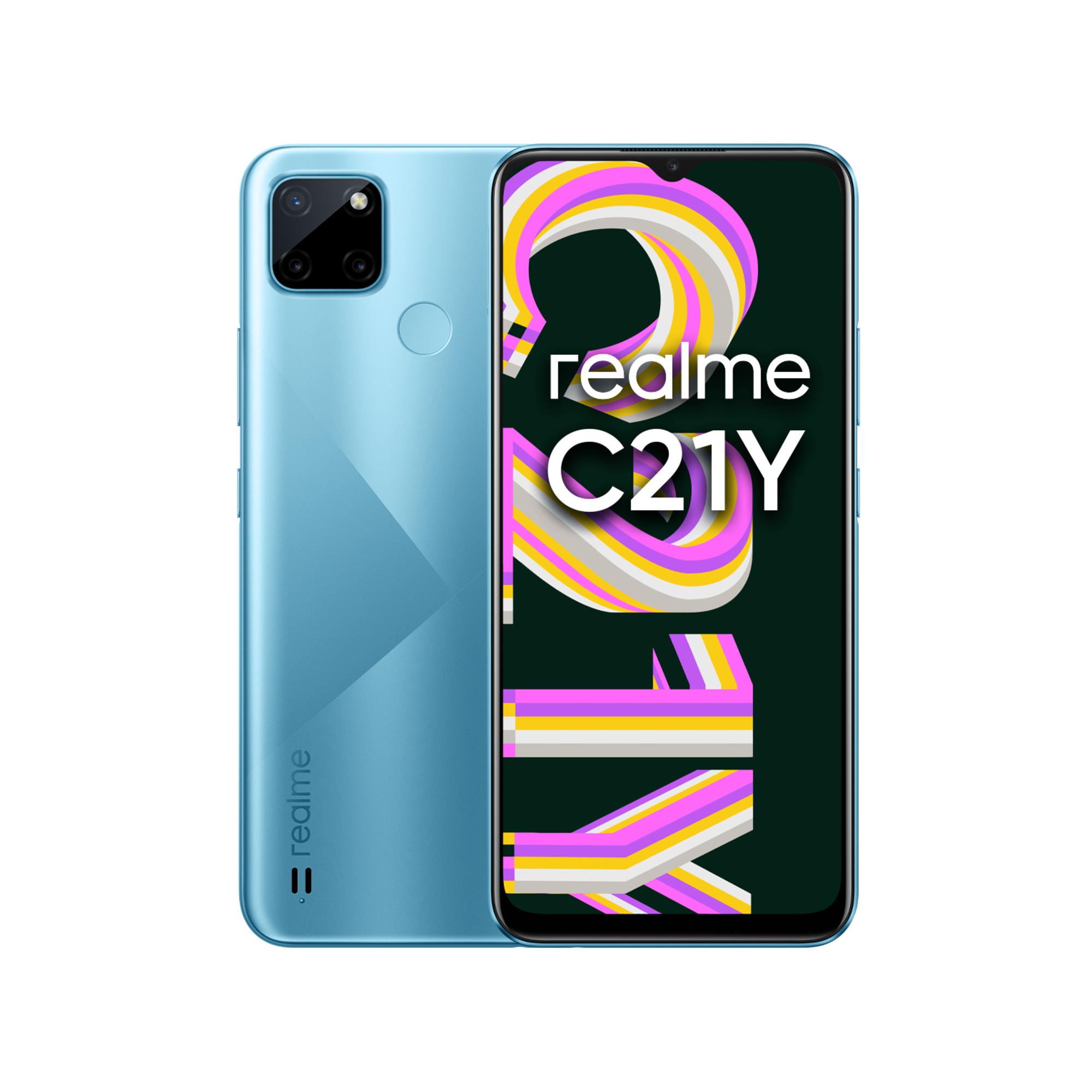 Realme C21 Y (4G) 32 Go, Bleu, Débloqué - Bon état Bon état Realme reconditionné disponible sur Pixmania