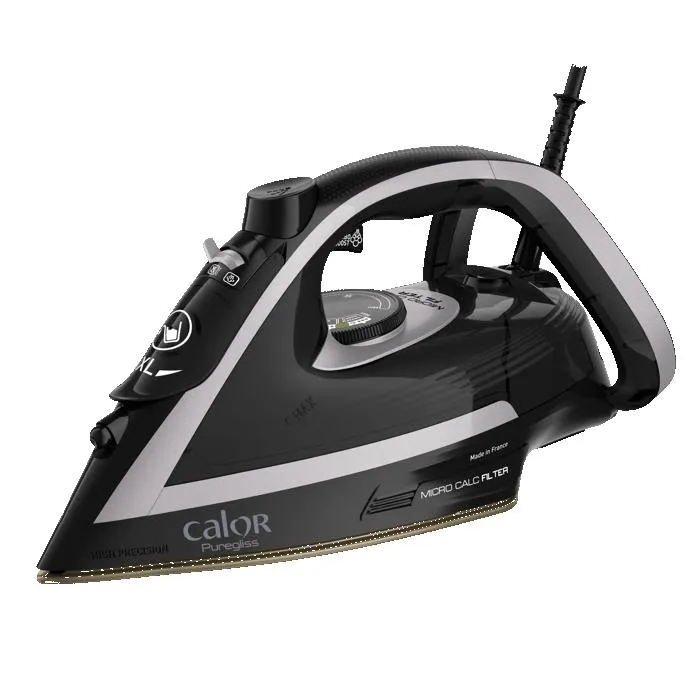 RECONDITIONNÉ CALOR Fer à repasser vapeur PUREGLISS 3000 W débit vapeur 50g/min Fonction pressing 280 g/min Noir Reconditionné Calor reconditionné disponible sur Cdiscount Seconde Vie