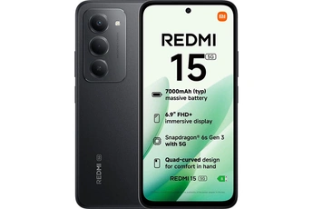 Redmi 15 5G - 5G smartphone - double SIM - RAM 4 Go / Mémoire interne 128 Go - microSD slot - 6.9" - 2340 x 1080 pixels (144 Hz) - 2x caméras arrière Très bon état Xiaomi reconditionné disponible sur Darty