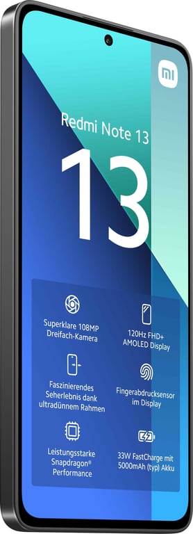 Redmi Note 13 (4G) 128 Go, Noir, Débloqué - Excellent état Parfait état Xiaomi reconditionné photo 2 | Dero