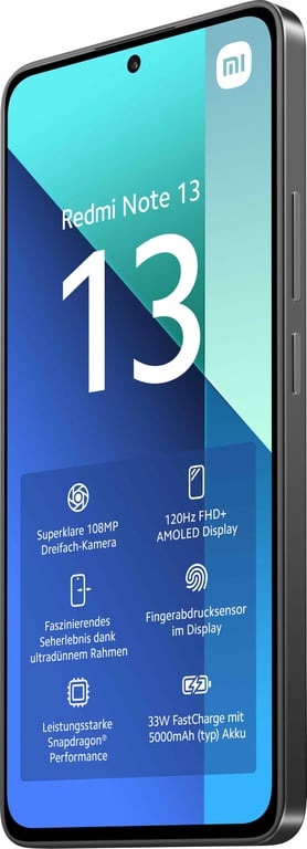 Redmi Note 13 (4G) 128 Go, Noir, Débloqué - Excellent état Parfait état Xiaomi reconditionné photo 3 | Dero