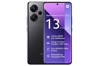 Redmi Note 13 Pro+ 256Go Noir 5G Très bon état Xiaomi reconditionné disponible sur Darty