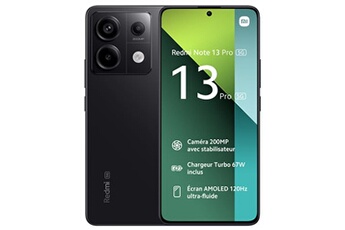 Redmi Note 13 Pro 256Go Noir 5G Bon état Xiaomi reconditionné disponible sur Darty
