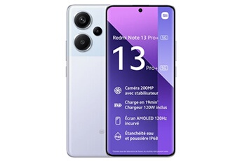 Redmi Note 13 Pro+ 256Go Violet 5G Très bon état reconditionné disponible sur Darty
