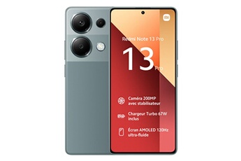Redmi Note 13 Pro 4G 8 Go 256 Go Vert État correct Xiaomi reconditionné (offre indisponible)