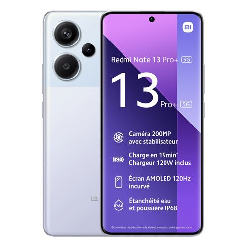 Redmi Note 13 Pro+ (mono sim) 256 Go violet reconditionné Reconditionné - 179,90 € Redmi Note 13 Pro+ (mono sim) 256 Go violet reconditionné Reconditionné Xiaomi reconditionné disponible sur Recommerce