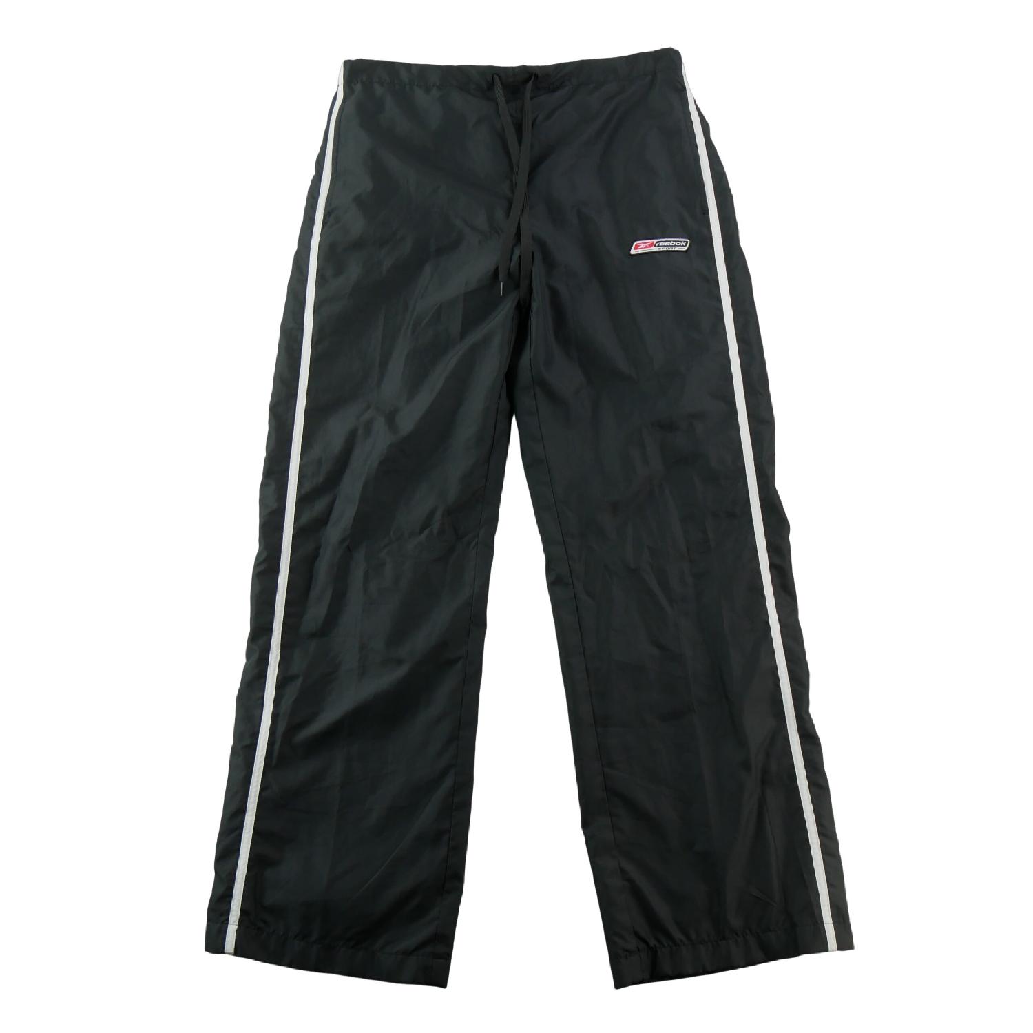 Reebok Jogging Y2K Doublure mesh Passepoils blancs Style rétro Homme Taille M Noir #QWE3339 Très bon état Reebok reconditionné disponible sur Sporteed