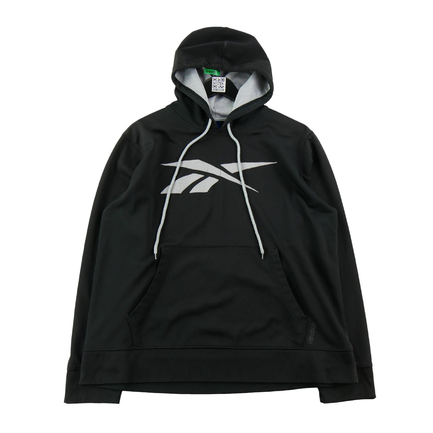 Reebok Sweat à capuche Vector pullover hoodie Logo Vector Doublure mesh Homme Taille M Noir Très bon état Reebok reconditionné (offre indisponible) | Dero