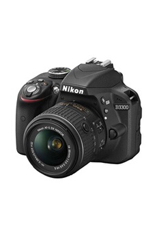 Reflex D3300 Kit Black + Objectif AF-S DX 18-55 mm VR II Très bon état Nikon reconditionné disponible sur Darty