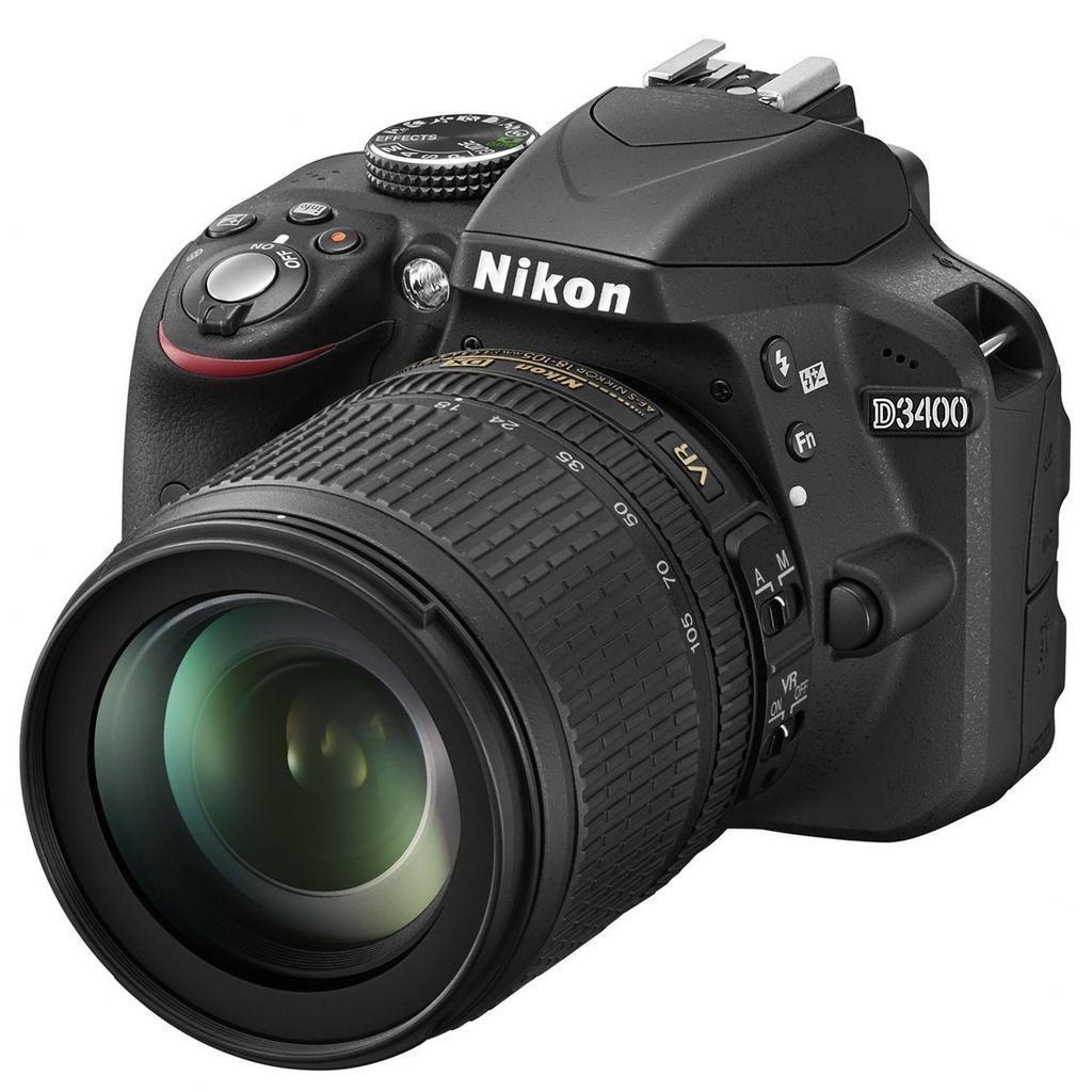 Reflex D3400 - Noir + Nikon Nikkor AF-S DX 18-105 mm f/3.5-5.6G ED VR f/3.5-5.6 Reconditionné - 388,00 € Reflex D3400 - Noir + Nikon Nikkor AF-S DX 18-105 mm f/3.5-5.6G ED VR f/3.5-5.6 Reconditionné Nikon reconditionné disponible sur Backmarket
